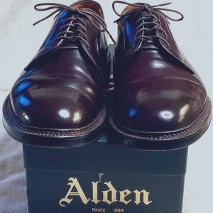 SOLD SOLD ALDEN PLAIN TOE BLUCHER (PTB) 990 in #8 SHELL CORDOVAN - SOLD SOLD